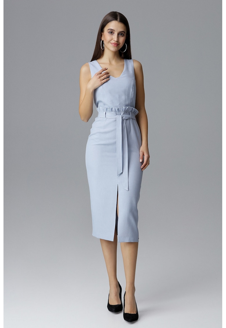 Елегантна синя рокля Figl