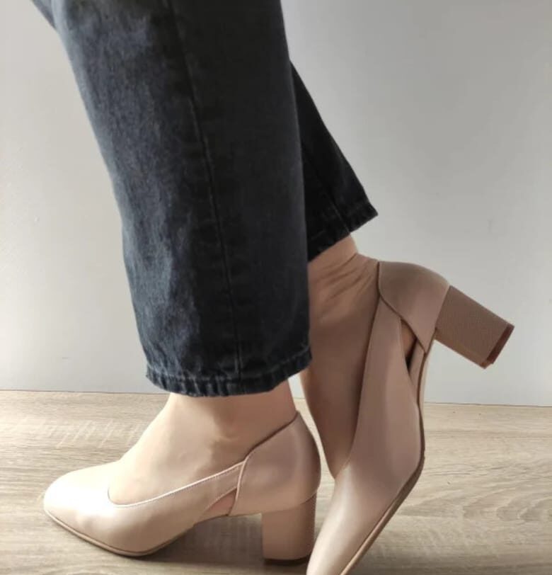 Елегантни Дамски Обувки  25337 Нюд (Слонова кост) - Hюд цвят Antonio