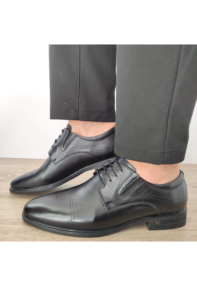 Елегантни Мъжки Обувки 7065-844 Черни - Черни - Черен ELDEMAS