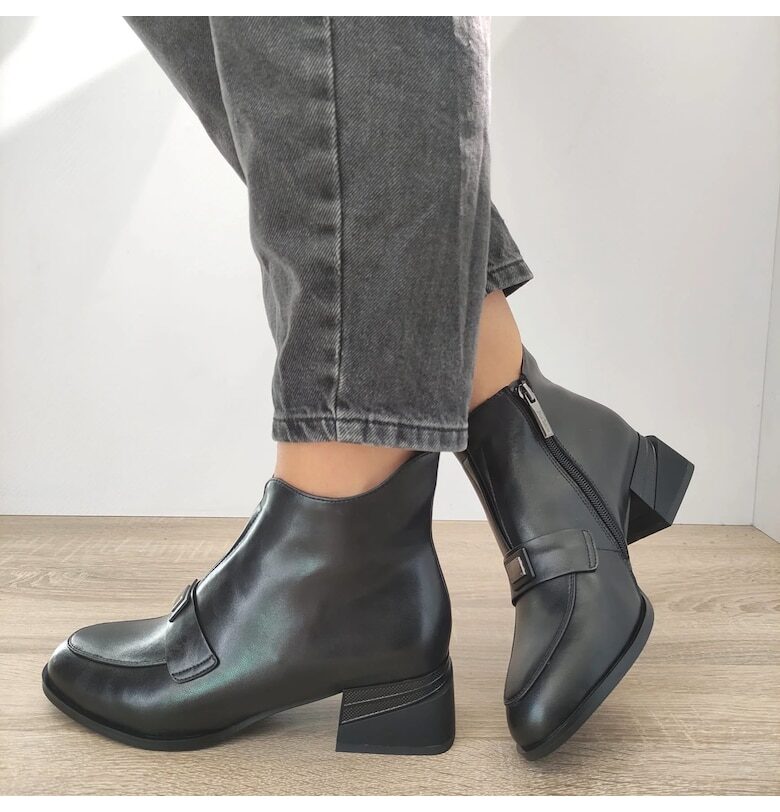 Елегантни дамски боти  K21698-3Ba Black - Черни - Черен Jose Simon