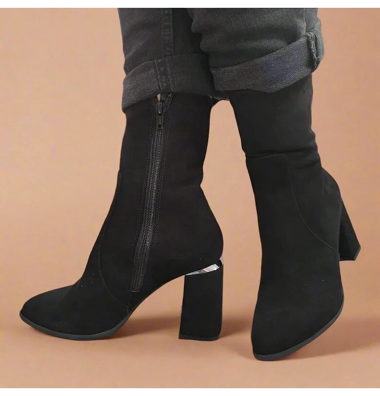 Елегантни дамски боти  Черен PERLLA