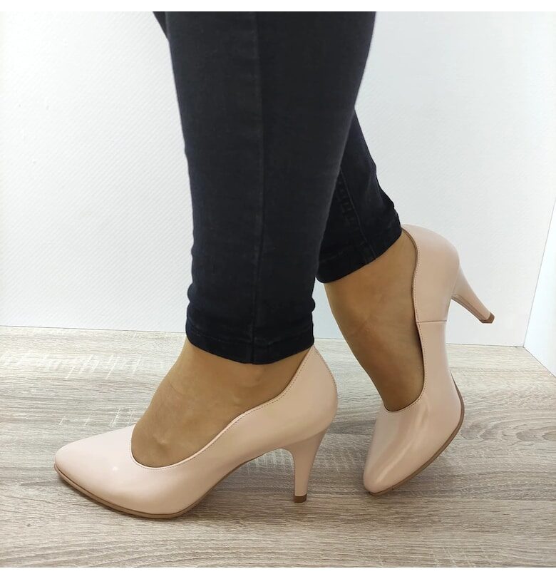 Елегантни дамски обувки  19216 Beige - Бежови - Hюд цвят Antonio