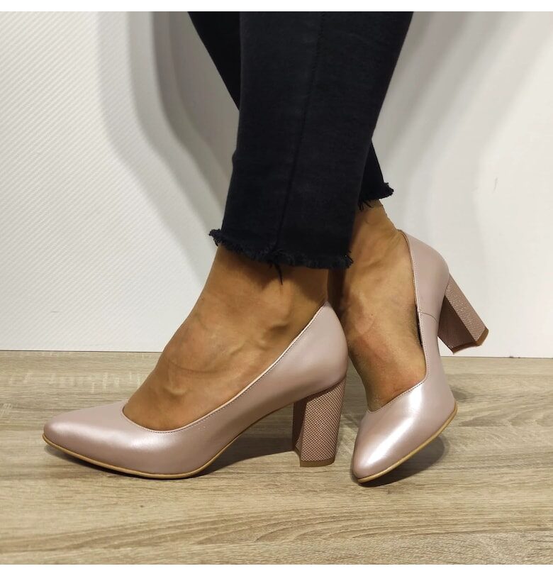 Елегантни дамски обувки  21216 Grej Sedef - Grej Sedef - Сив/Бежов Antonio