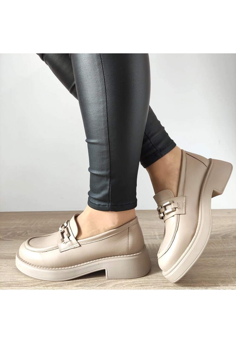 Елегантни дамски обувки 3099-1 Beige - Бежови - Бежов PERLLA