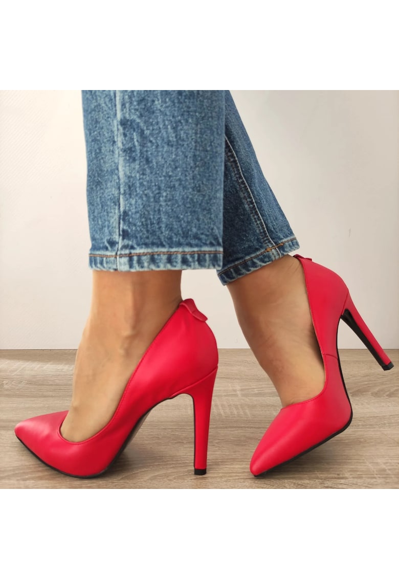 Елегантни дамски обувки 374 - Червени - Червен PERLLA