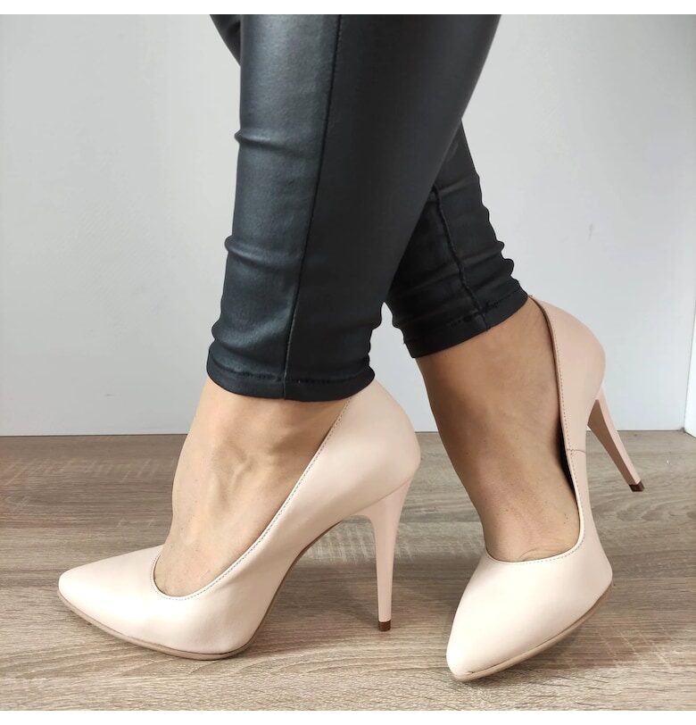 Елегантни дамски обувки  53-62 Pink Beige - Pink Beige - Розово/Hюд цвят PERLLA