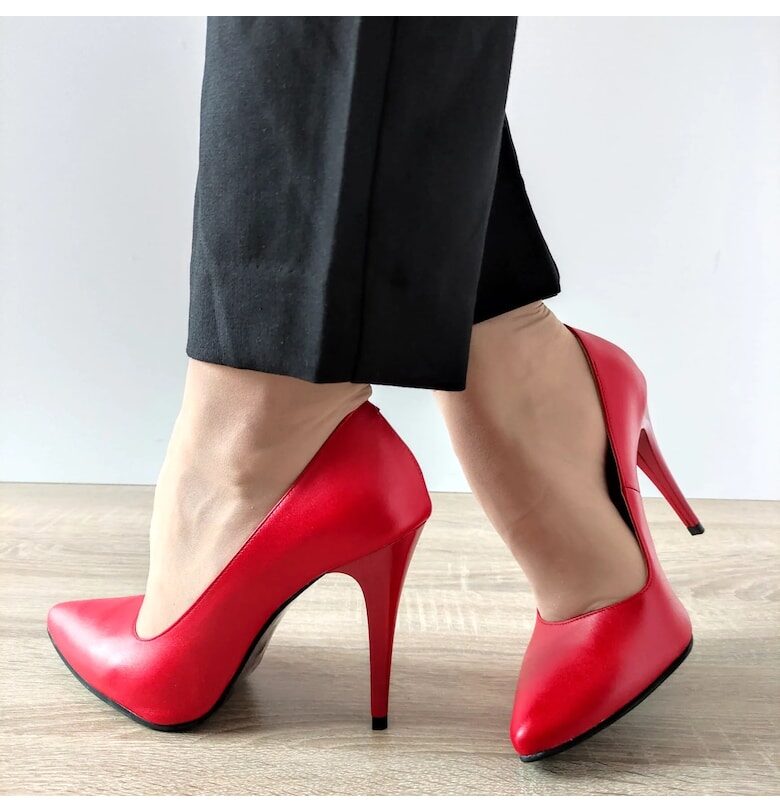 Елегантни дамски обувки  53-64 Червени - Червени - Червен PERLLA