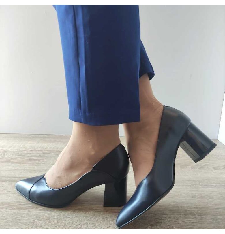 Елегантни дамски обувки Antono 14462 Navy Blue - тъмносини - Тъмносин Antonio