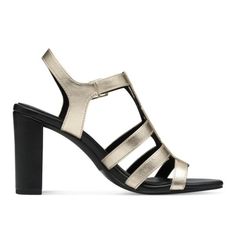 Елегантни дамски сандали  2-28319-44 - еко кожа - златисти Marco Tozzi