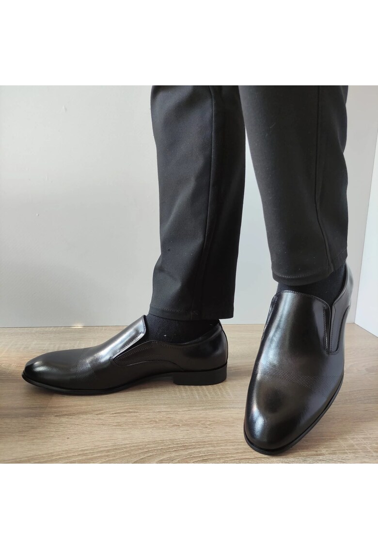 Елегантни мъжки обувки 003-7 - черни - Черен ELDEMAS