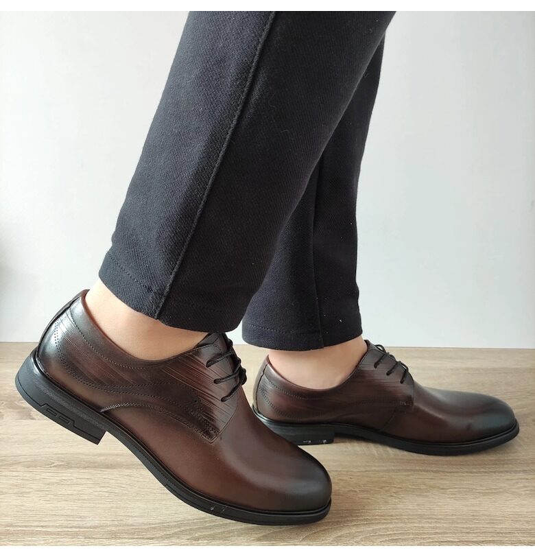 Елегантни мъжки обувки  10577 Brown - Кафяви - Кафяв Mels
