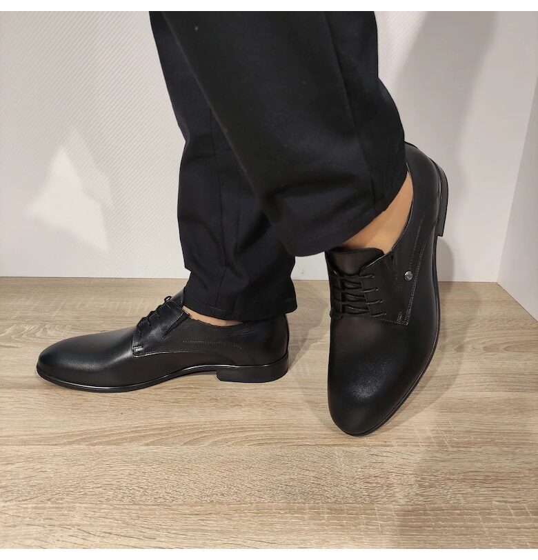 Елегантни мъжки обувки  231562Cr Black - черни - Черен Catali