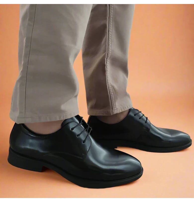 Елегантни мъжки обувки  23606 Black Florantic - черни - Черен ELDEMAS