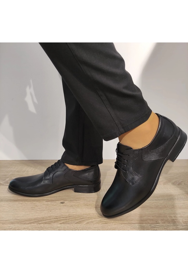 Елегантни мъжки обувки 239 черни - Черен Cobra
