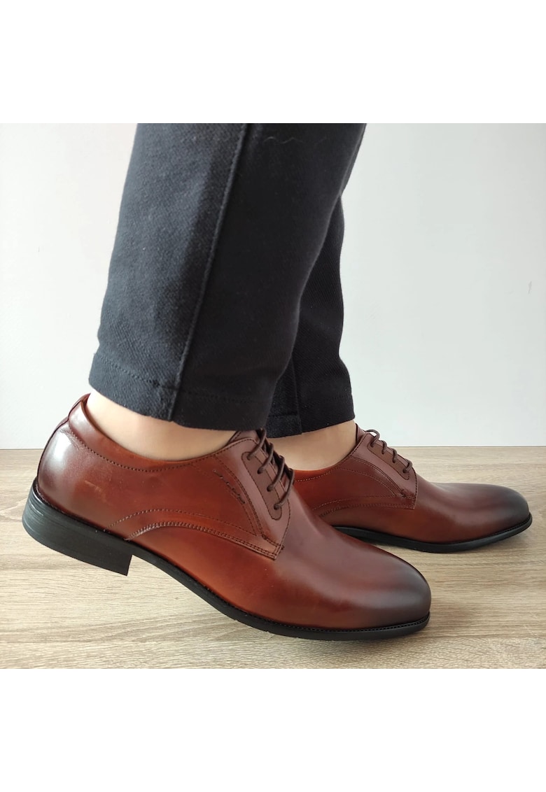 Елегантни мъжки обувки 2768-1 Кафяв - Кафяв - Кафяв ELDEMAS