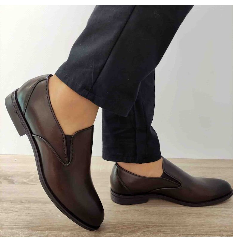 Елегантни мъжки обувки  8172-1637 Тъмно кафяво - Тъмно кафяво - Тъмнокафяв Conhpol