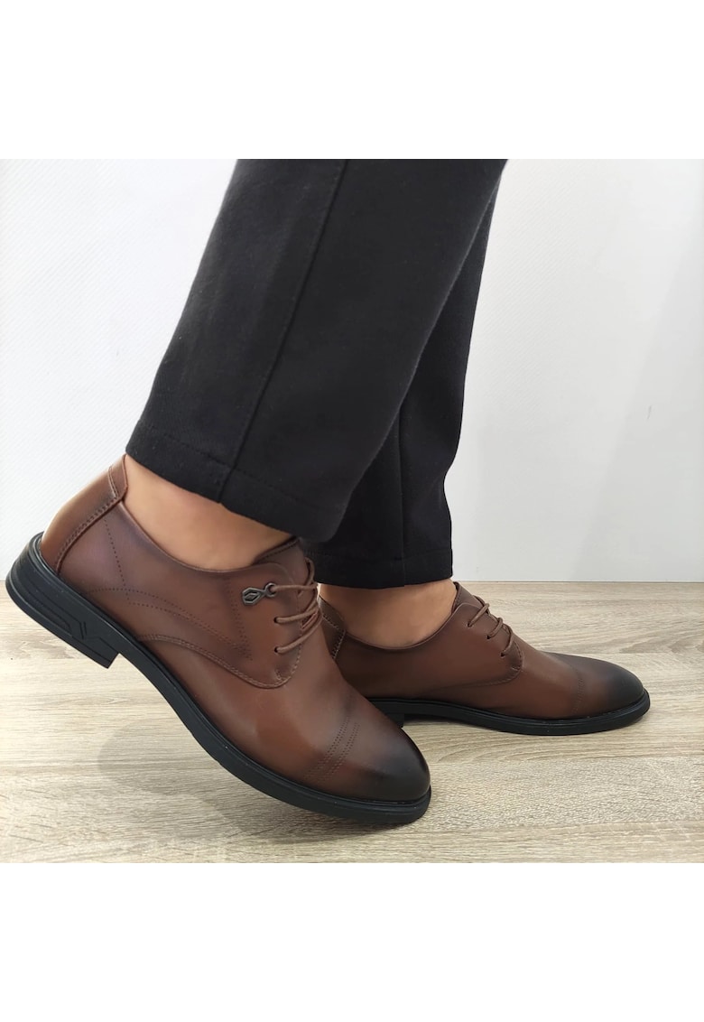 Елегантни мъжки обувки B16233 Brown - Кафяви - Кафяв Mels