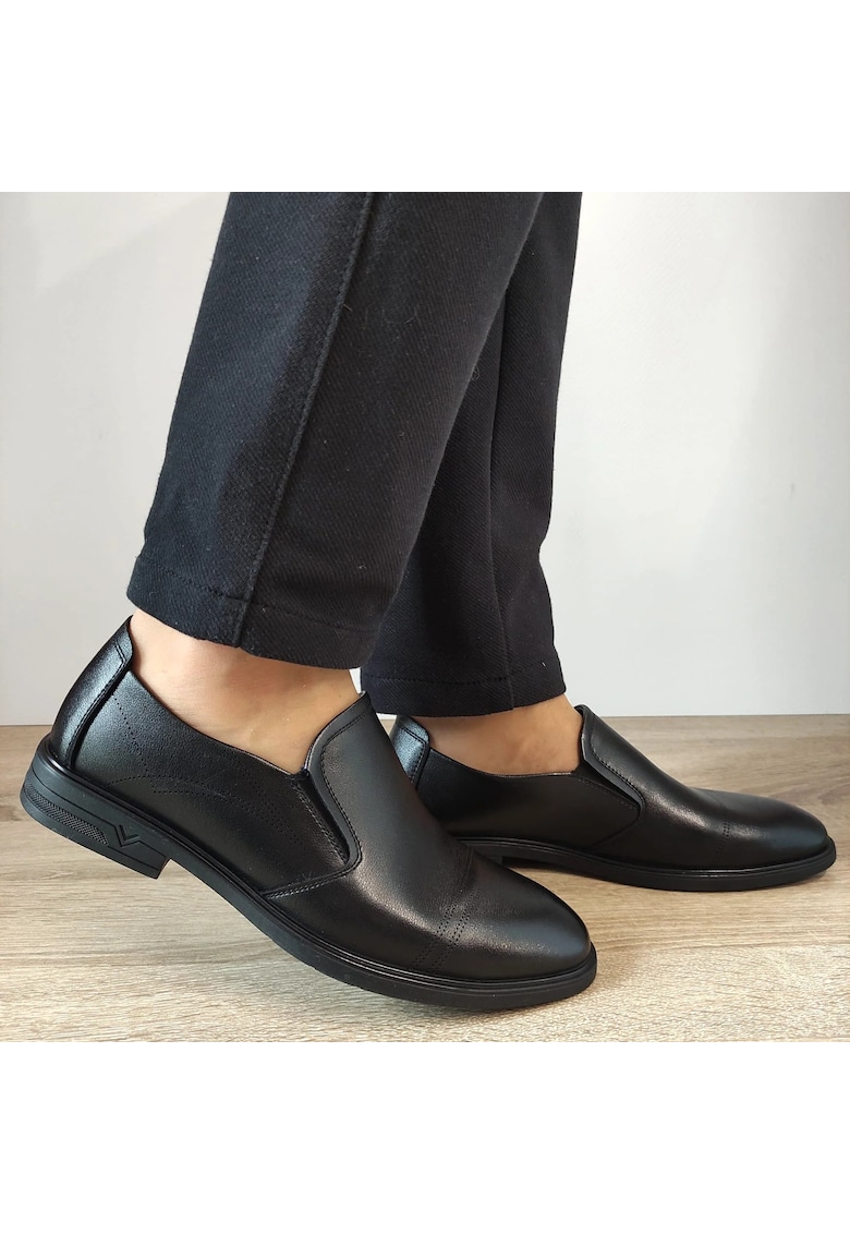 Елегантни мъжки обувки B16235 Black - черни - Черен Mels