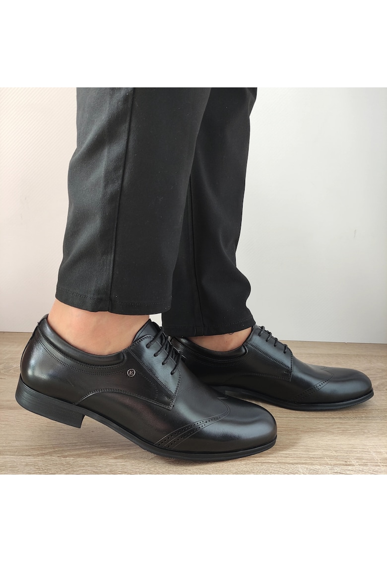 Елегантни мъжки обувки F4155-361 Black - Черни - Черен ELDEMAS