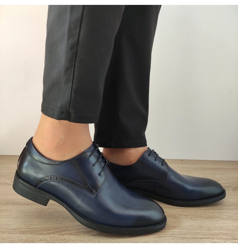 Елегантни мъжки обувки  Hkh2558 Blue - Сини - Син ELDEMAS