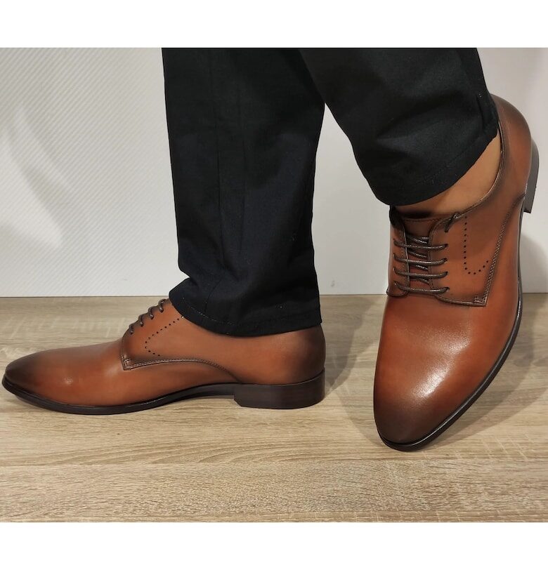 Елегантни мъжки обувки  Vs161-05 Brown - Floral Brown - Кафяв ELDEMAS