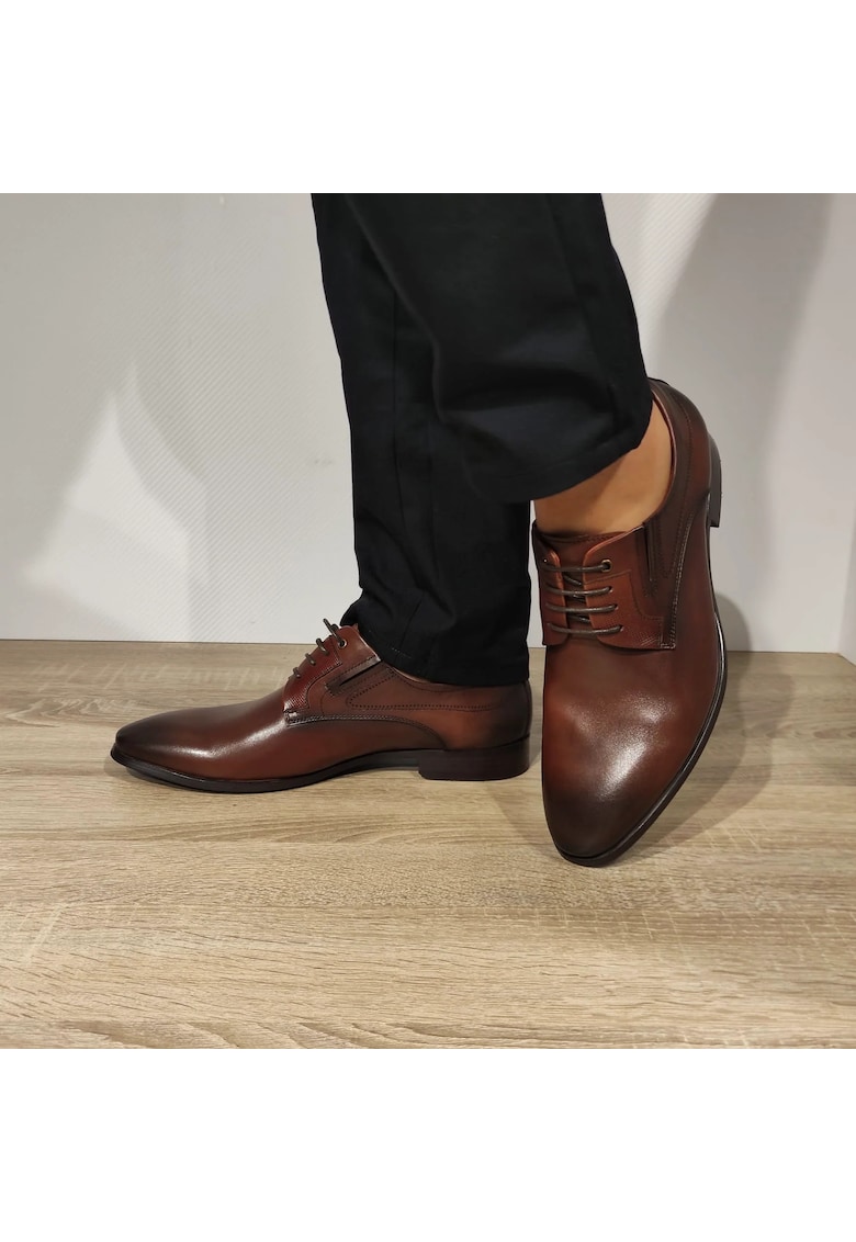 Елегантни мъжки обувки Vs161-07 Brown - Кафяви - Кафяв ELDEMAS