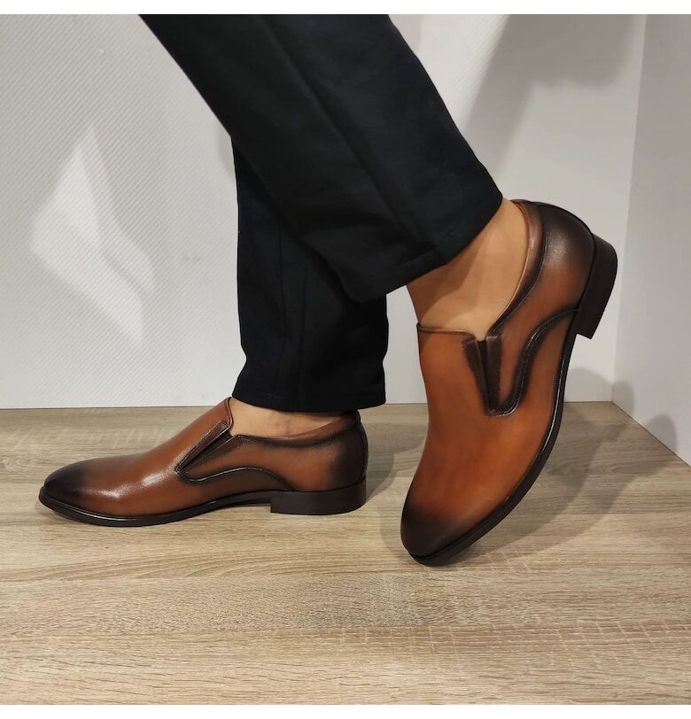 Елегантни мъжки обувки  Vs197-03 Brown - Кафяви - Кафяв ELDEMAS