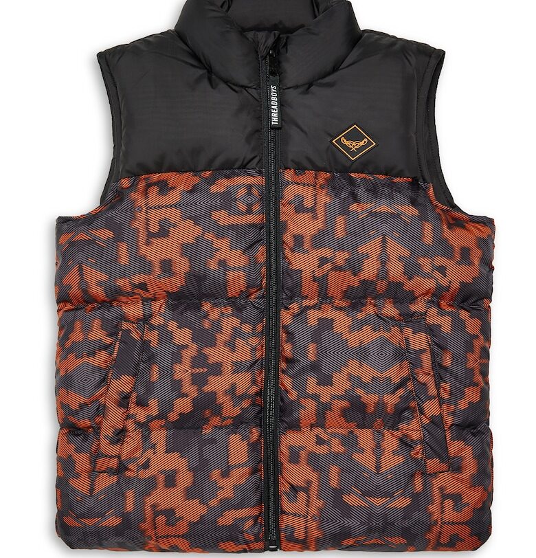 Елек с принт и вата - Черен Threadboys