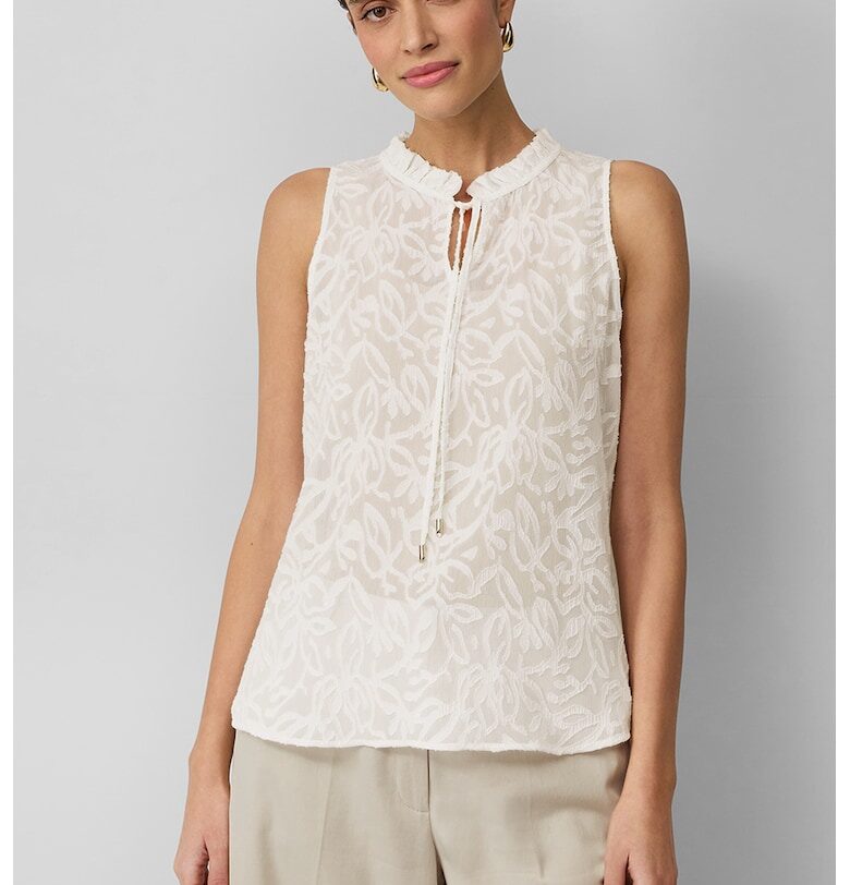 Ефирна блуза без ръкави - Бял sOliver