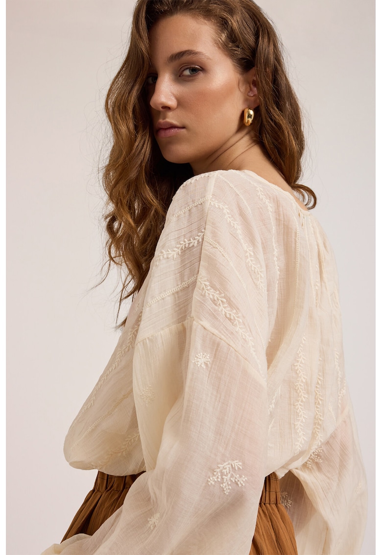 Ефирна блуза с лиосел - Крем Motivi