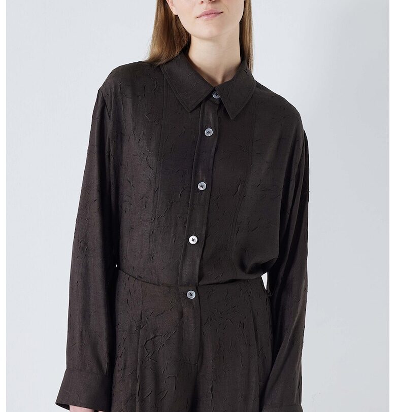 Ефирна риза с колан - Коняк кафяв Ipekyol