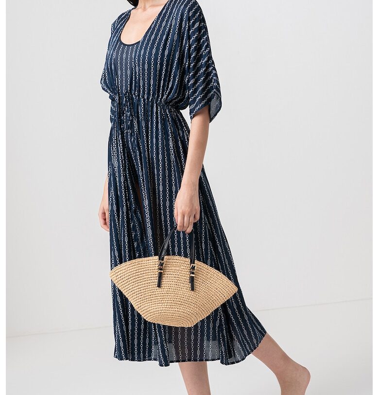 Ефирно плажно кимоно - Бял/Тъмносин Tommy Hilfiger