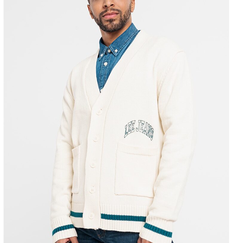 Жилетка Seasonal с пришити джобове - Бял Lee