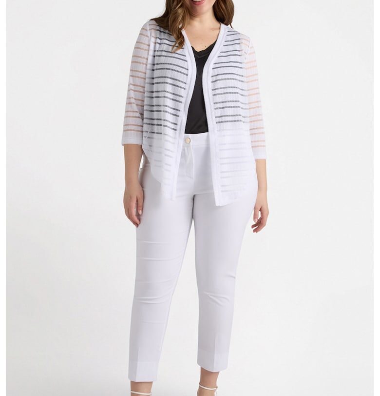 Жилетка без закопчаване - Бял Fiorella Rubino