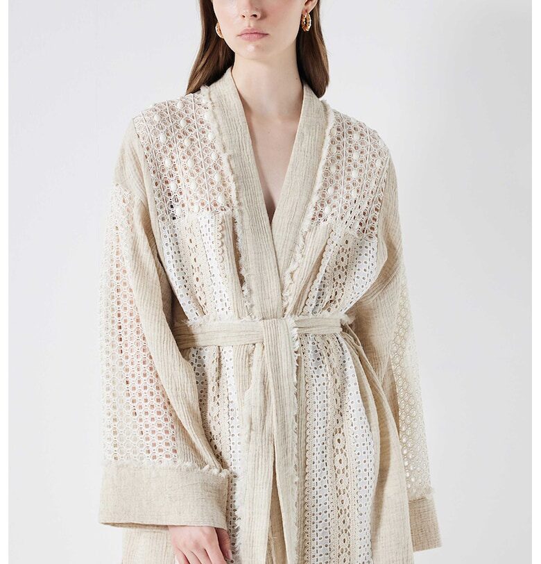 Жилетка с ажур - Слонова кост Ipekyol