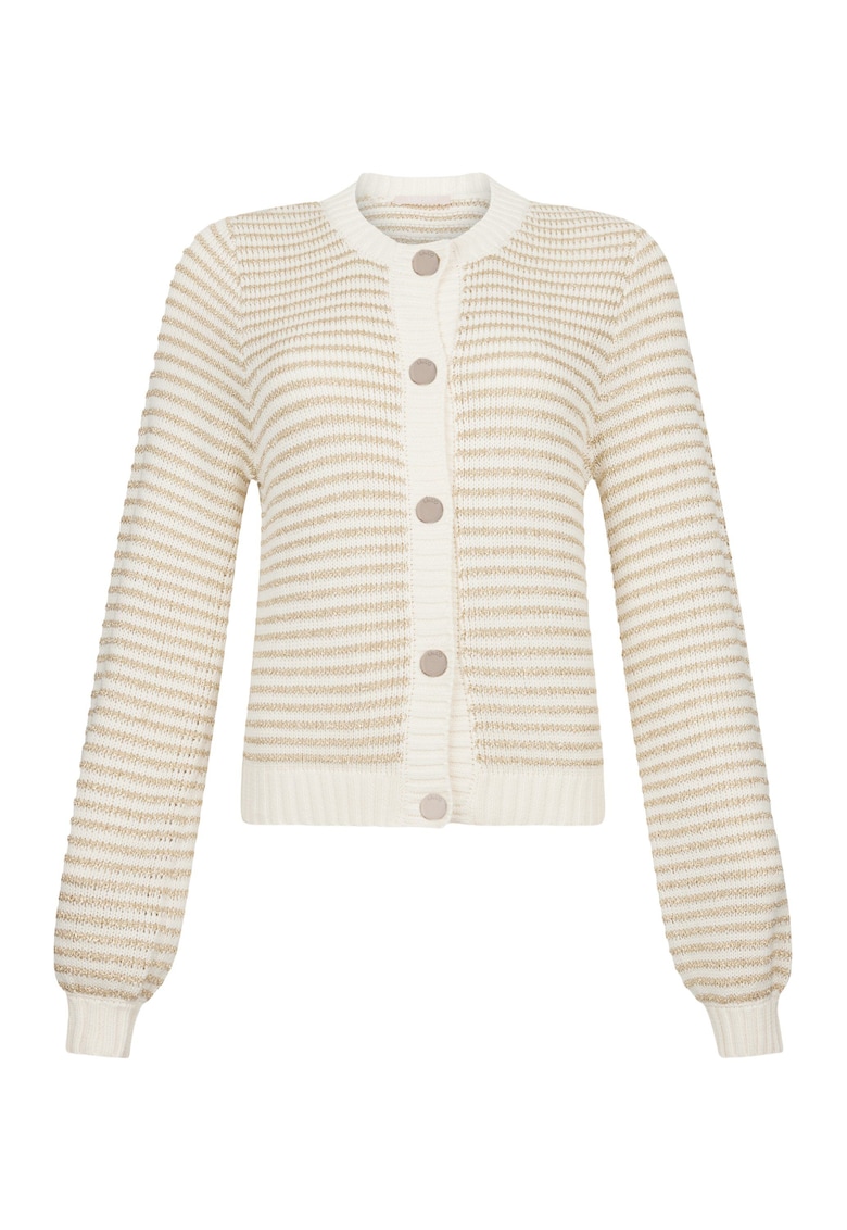 Жилетка с бляскаво райе - Бежов Liu Jo