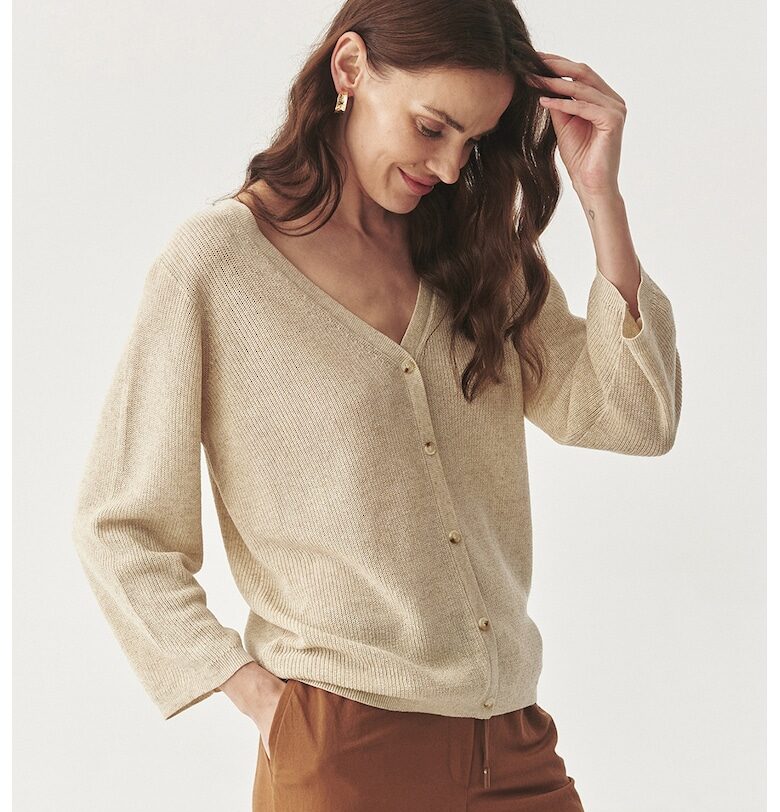 Жилетка с лиосел и лен - Бежов Tatuum