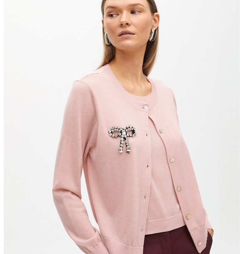 Жилетка с мерино - Бледо розово Lola casademunt