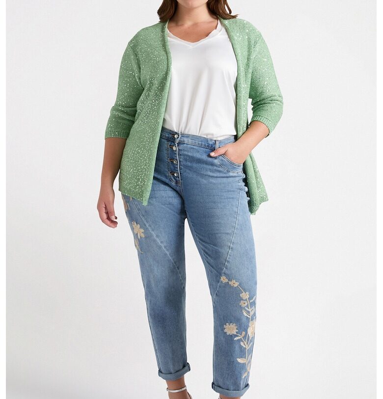 Жилетка с пайети - Бледозелен Fiorella Rubino