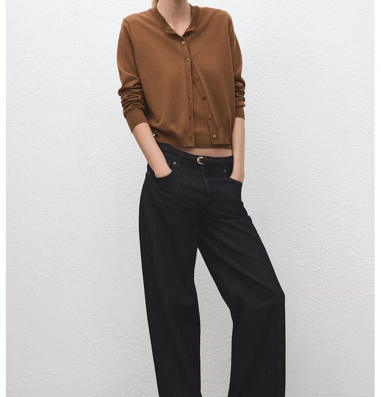 Жилетка с памук и модал - Карамел Mango