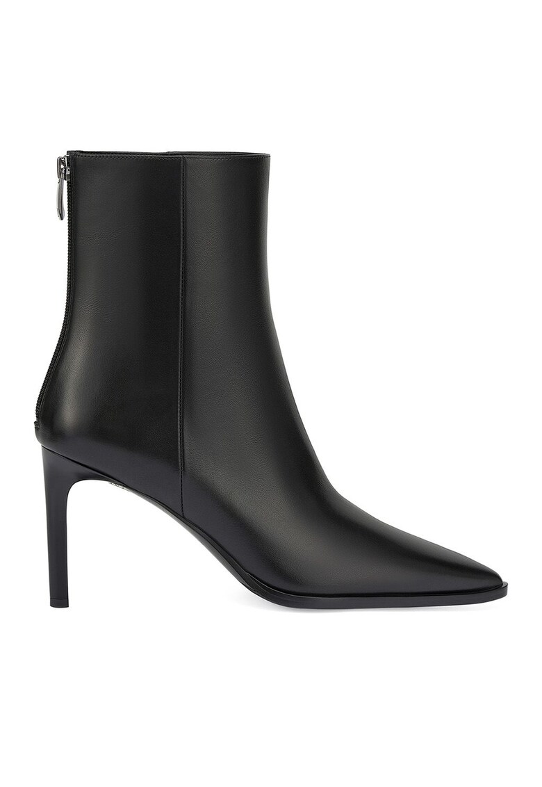 Заострени боти от кожа - Черен Potamy