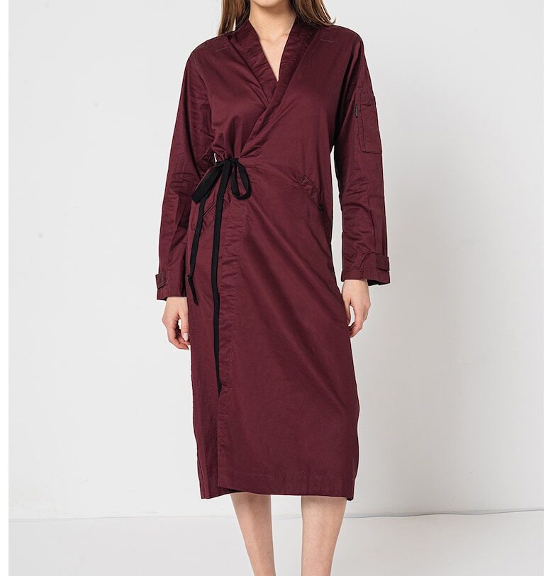 Застъпена памучна рокля - Тъмно лилаво G-STAR