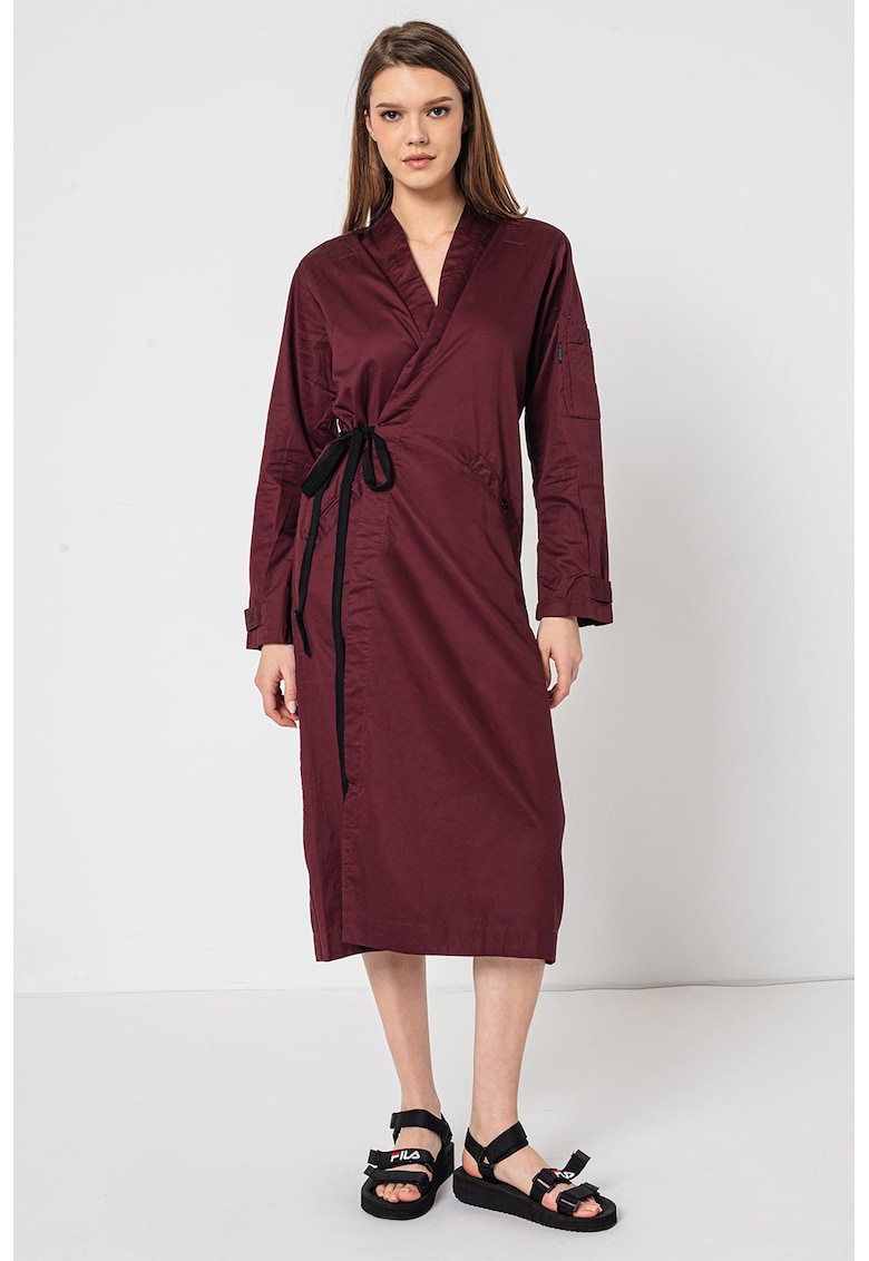 Застъпена памучна рокля - Тъмно лилаво G-STAR