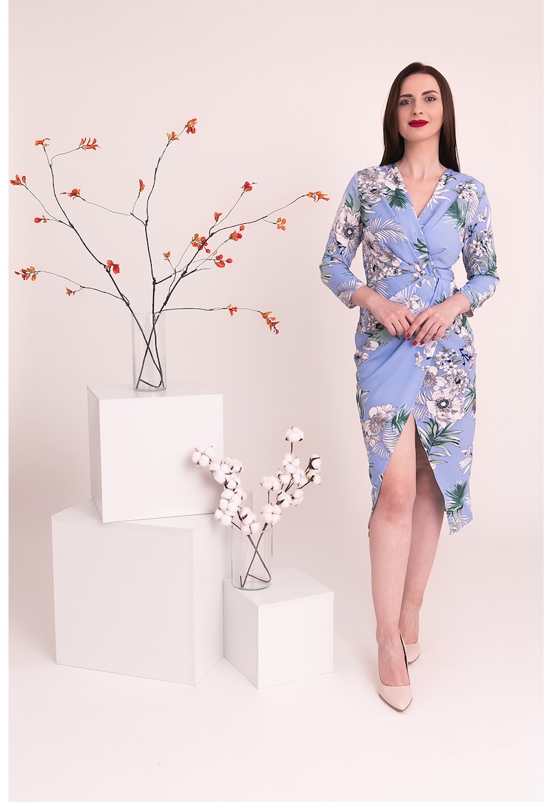 Застъпена рокля Celeste - Пастелносин Ilona Andreoiu