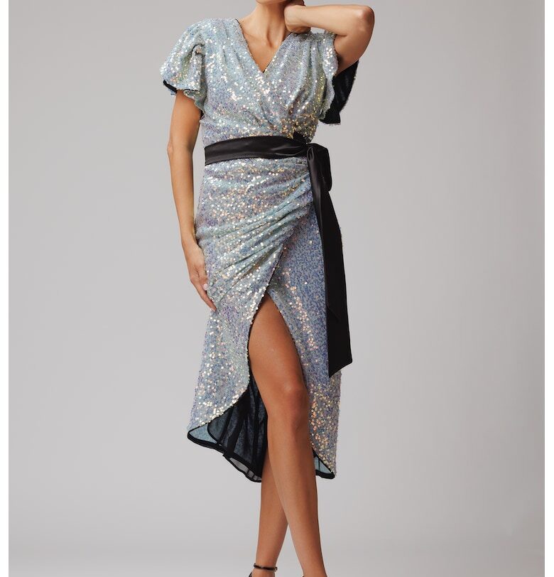 Застъпена рокля с шпиц concept A trois