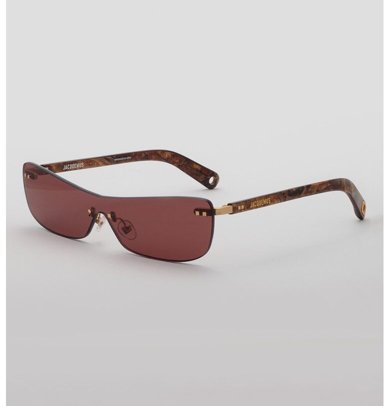 Застъпени слим слънчеви очила - Златист/Кафяв JACQUEMUS