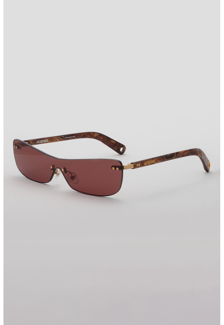 Застъпени слим слънчеви очила - Златист/Кафяв JACQUEMUS