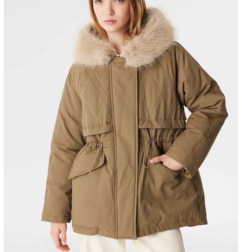 Зимна парка с еко пух - Каки TWIST