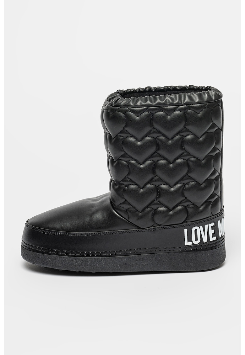 Зимни капитонирани боти - Черен/Бял Love Moschino