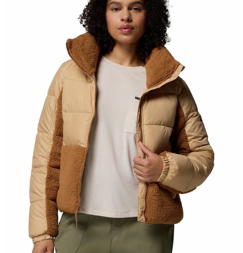 Зимно ватирано яке Leadbetter Point II - Тъмнокафяв/Камел Columbia